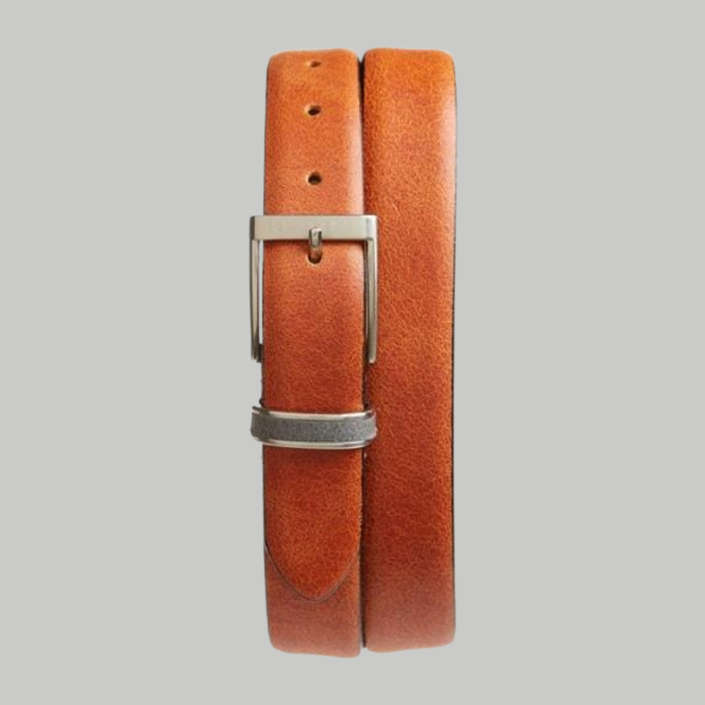 Waxed suede belt