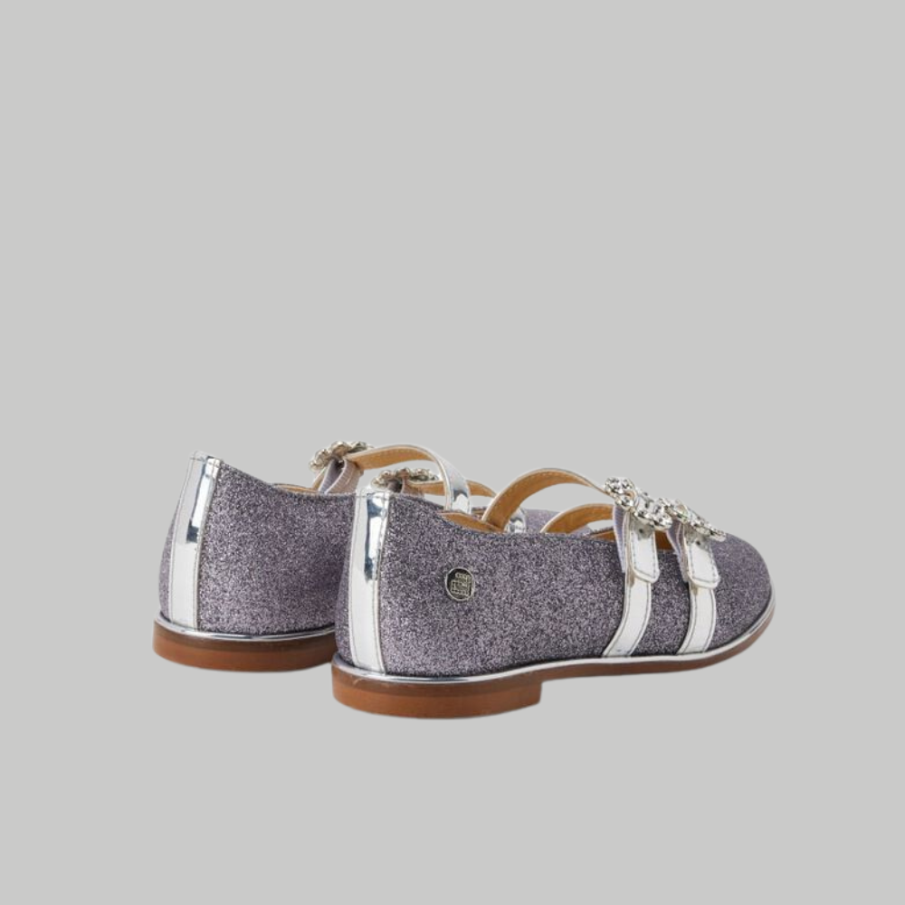 Francesita Crystal Buckle Ballet Flats